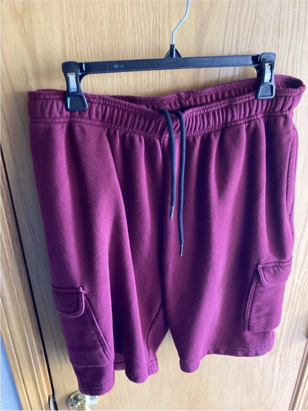 Red burgundy Men M Medium Shorts Xersion Free Shipping Workout Run Lift Weights